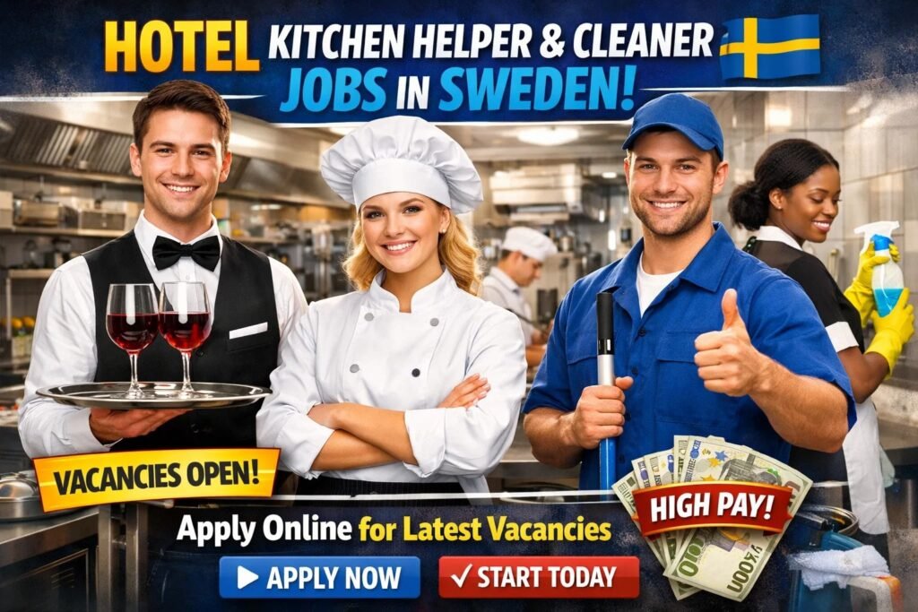 Hotel Kitchen Helper & Cleaner Jobs in Sweden – High‑Salary – Apply Online for Latest Vacancies hotel jobs