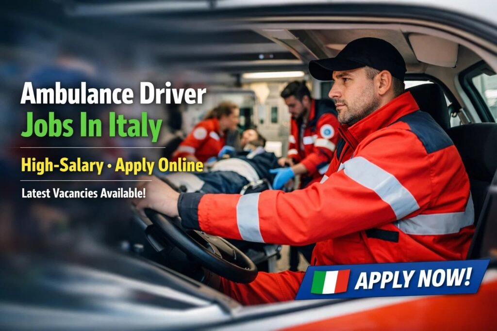 Ambulance Driver Jobs In Italy – High‑Salary – Apply Online for Latest Vacencies ambulance driver