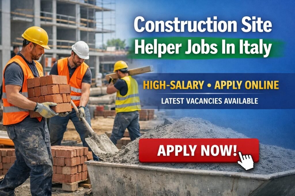 Construction Site Helper Jobs In Italy – High‑Salary – Apply Online for Latest Vacancies Site helper Jobs