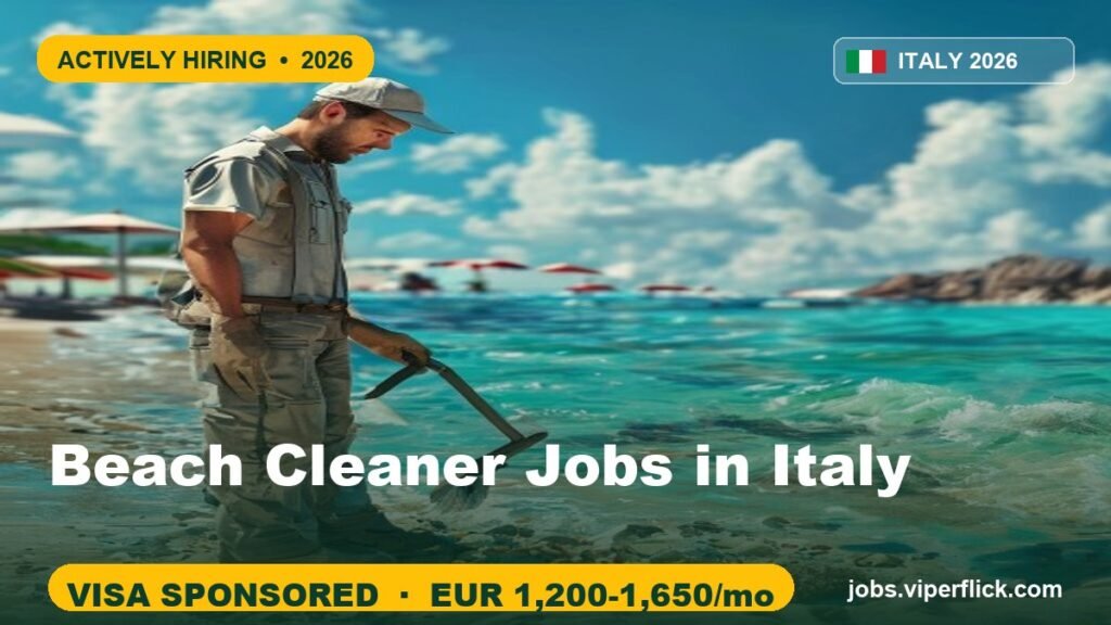 Beach Cleaner Jobs in Italy | Seasonal Hiring 2026