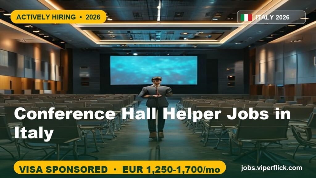 Conference Hall Helper Jobs in Italy 2026 | Apply Online