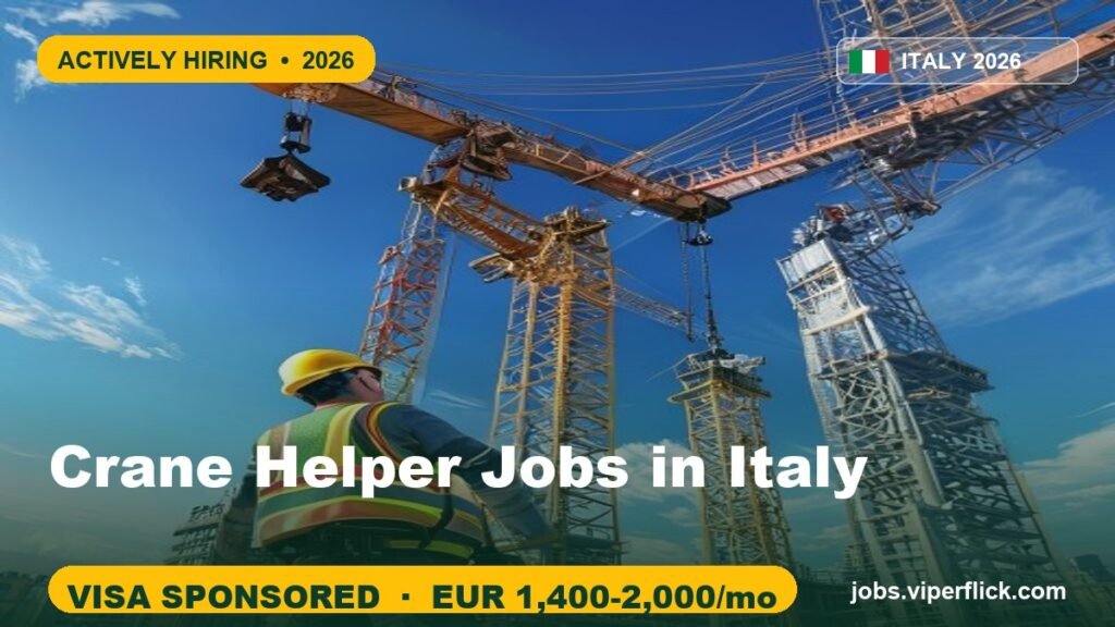 Crane Helper Jobs in Italy 2026 | Immediate Joining Available