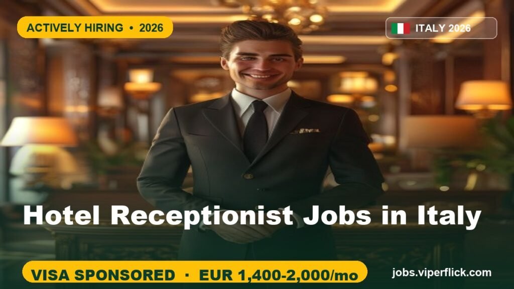 Hotel Receptionist Jobs in Italy 2026 | Apply for Hospitality Careers