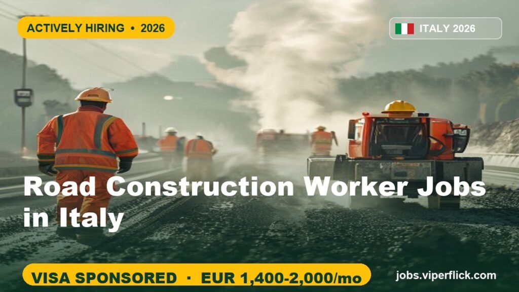 Road Construction Worker Jobs in Italy | Hiring Now for 2026