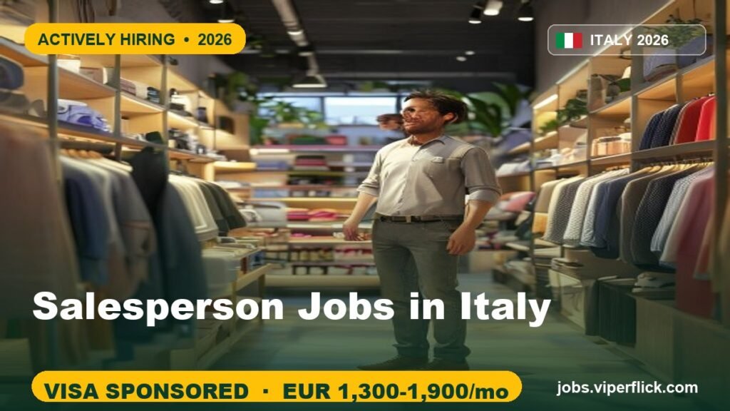 Salesperson Jobs in Italy | Immediate Joining Opportunities 2026 Salesperson Jobs in Italy | Immediate Joining Opportunities 2026