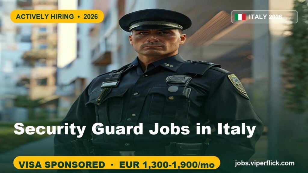 Security Guard Jobs in Italy | Accommodation Support Available