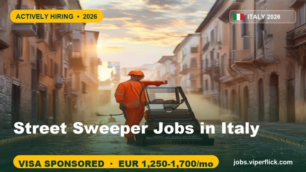 Street Sweeper Jobs in Italy | Freshers Welcome 2026