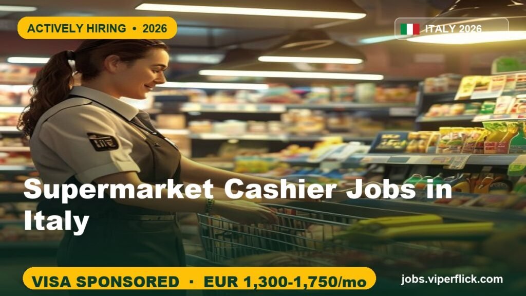 Supermarket Cashier Jobs in Italy 2026 | Direct Company Hiring