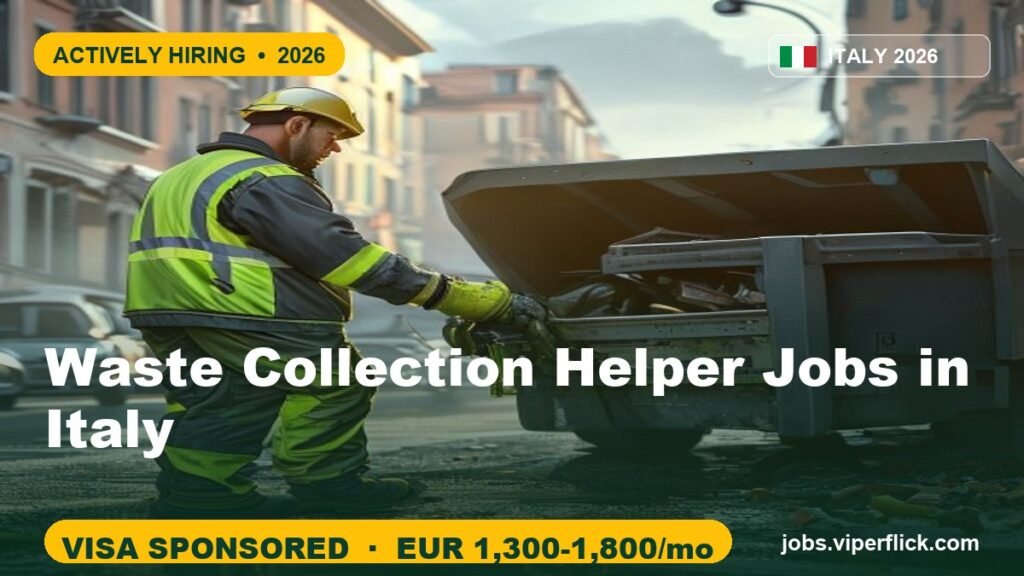 Waste Collection Helper Jobs in Italy 2026 | Direct Hiring