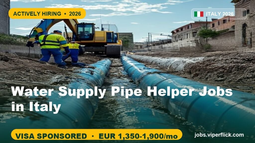 Water Supply Pipe Helper Jobs in Italy 2026 | Apply Online Water Supply Pipe Helper Jobs in Italy 2026 | Apply Online